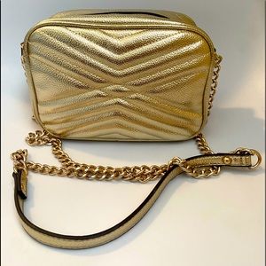 INC gold crossbody quilted bag